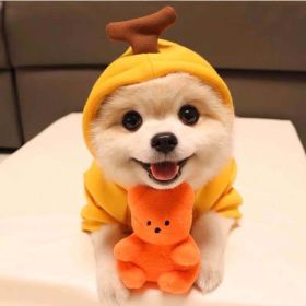 Cute Fruit Dog Clothes For Small Dogs Hoodies Winter Warm Fleece Pet Clothing Puppy Cat Costume Coat For French Chihuahua Outfit (Option: 7 Style-S)